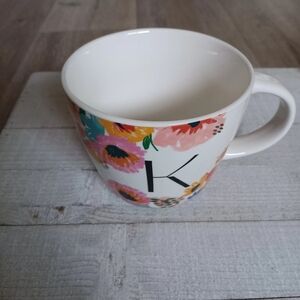Opalhouse Floral Monogram Mug with 'K'